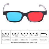 Black Frame Red Blue Cyan Anaglyph 3D Glasses Universal