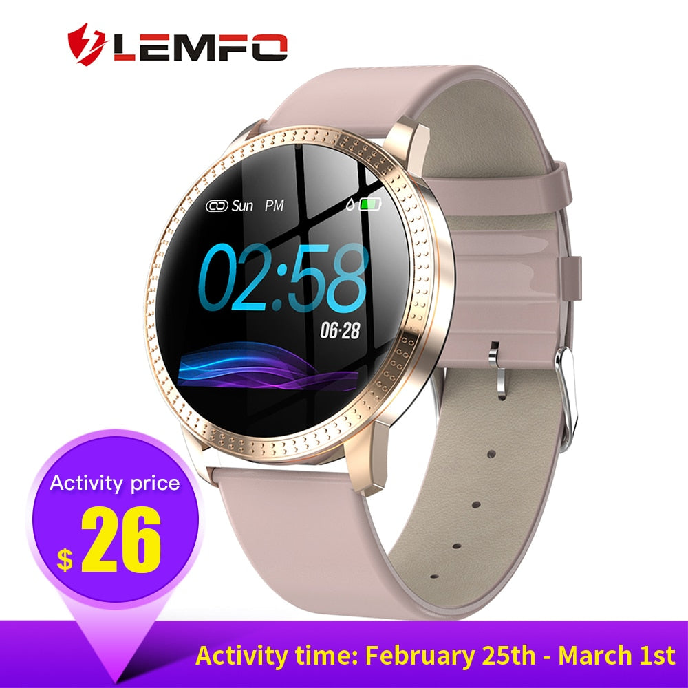 LEMFO Original Women Smart Watch Heart Rate Blood Pressure Monitor Message Call Reminder Pedometer Calorie Smartwatch Men
