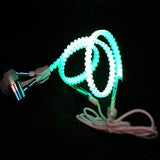 Glow Earphone Luminous Light Metal Zipper Headset